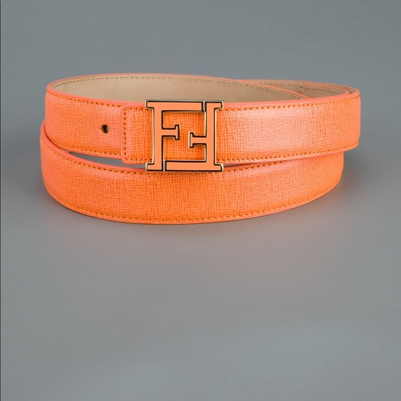 orange fendi belt